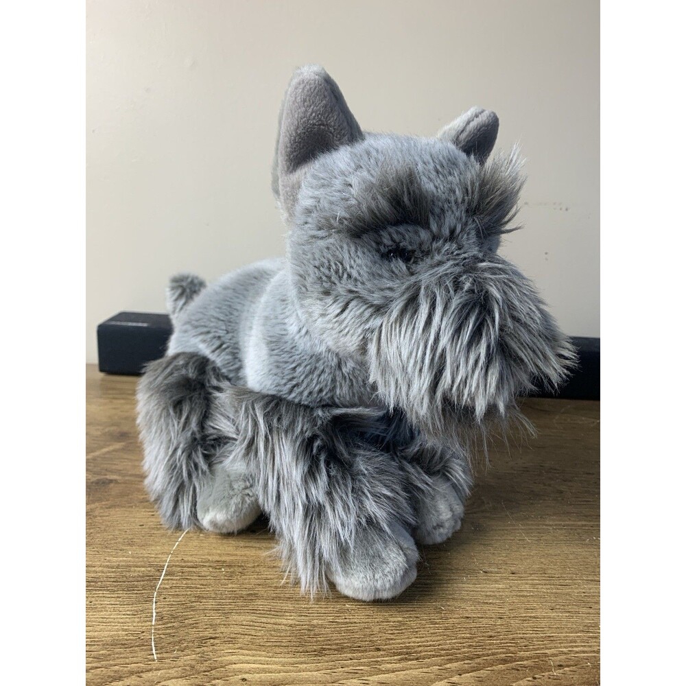 Toys R Us Plush Schnauzer Scotty Dog Terrier Puppy Fluffy Stuffed Animal Soft